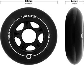 img 3 attached to 🛼 ZORA SKATES Flux 1 80mm Inline Skate Wheels 85A - Premium Replacement Skate Wheels for Roller Hockey or Street Skating, Versatile for Indoor & Outdoor Use, 8 Pack (Bearings Excluded)