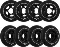 🛼 zora skates flux 1 80mm inline skate wheels 85a - premium replacement skate wheels for roller hockey or street skating, versatile for indoor & outdoor use, 8 pack (bearings excluded) logo