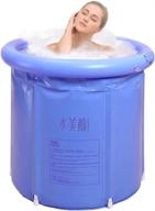 🛁 g ganen portable foldable 3 layer pvc spa bathtub freestanding ice bathtub (29.5 inch blue) - unisex logo