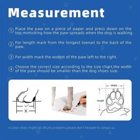 img 3 attached to 🐾 Inoveltyx Собачьи ботинки ботильоны: Водонепроницаемая защита для лап по размеру от маленьких до больших собак - Антискользящая резиновая подошва, отражающиеся ремешки для горячего асфальта, использование на улице и в помещении.