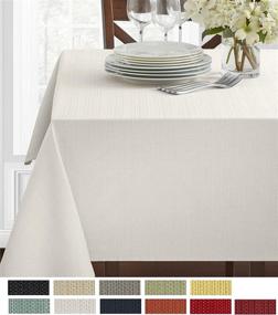 img 1 attached to 🍽️ Enhance Your Table Décor with Benson Mills Textured Tablecloth Rectangular: A Perfect Blend of Elegance and Functionality