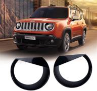 🐦 yoursme front light bezel upgrade: angry bird style headlight lamp covers - perfect fit for jeep renegade 2015-2018 logo