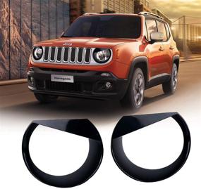 img 4 attached to 🐦 Yoursme Front Light Bezel Upgrade: Angry Bird Style Headlight Lamp Covers - Perfect Fit for Jeep Renegade 2015-2018