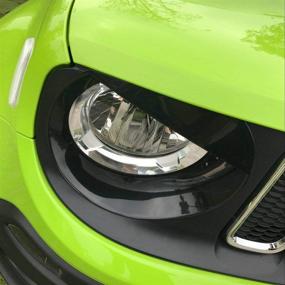 img 2 attached to 🐦 Yoursme Front Light Bezel Upgrade: Angry Bird Style Headlight Lamp Covers - Perfect Fit for Jeep Renegade 2015-2018