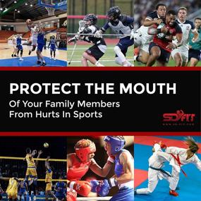 img 1 attached to SDFIT Mouth Guard/Dental Guard - Slim Fit for All Contact Sports with Mouthguard Case for Adult & Youth - Gel-Infused Protection for Braces