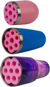 img 1 attached to Pink Eggshell Cup Turner Foam for 1/2&#34; PVC Pipe | Fits 30 oz & 20 oz Tumblers, Lowballs