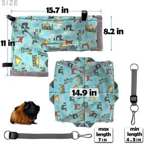 img 3 attached to 🐹 Ultimate Small Pet Comfort: Guinea Pig Hideout Starter Kit with Ferret Hammock Cage Accessories, Offering 3 Styles - Double Hammock, Square House, and Tunnel Bed