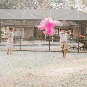 img 2 attached to 🎉 Gender Reveal Baseball Set: Exploding Powder, Boy or Girl Baby Revealing Party - 2 Baseballs (Blue & Pink)