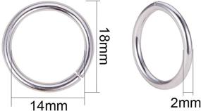 img 3 attached to PH PandaHall 200pcs 18mm Silver Aluminum Open Jump Rings - Ideal for Choker Necklaces, Bracelet Chain Maille, and Jewelry Making Connectors