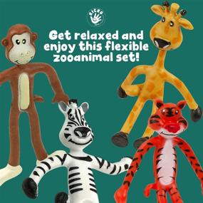 img 3 attached to Kicko Bendable Toys - 12 Pack Assorted Zoo Animals - Versatile Stress Relief, Party Prizes, Birthday Gifts & More