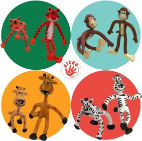 img 2 attached to Kicko Bendable Toys - 12 Pack Assorted Zoo Animals - Versatile Stress Relief, Party Prizes, Birthday Gifts & More