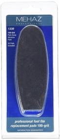 img 2 attached to 🦶 Mehaz Professional Stainless Steel Foot File Replacement Pads - Pack of 50, 100 Grit