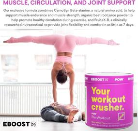 img 1 attached to 🍓 EBOOST POW Natural Pre-Workout: Berry Melon Fizz - Boost Performance, Energy, and Focus - 20 Servings for Men and Women - Non-GMO, Gluten-Free Supplement - Joint Mobility Support, No Creatine