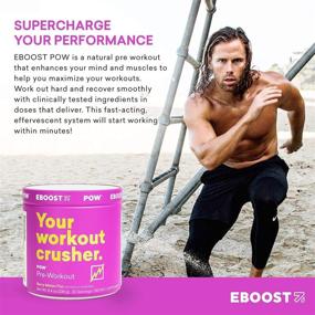 img 3 attached to 🍓 EBOOST POW Natural Pre-Workout: Berry Melon Fizz - Boost Performance, Energy, and Focus - 20 Servings for Men and Women - Non-GMO, Gluten-Free Supplement - Joint Mobility Support, No Creatine