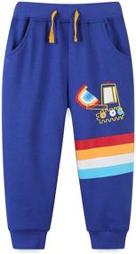 img 1 attached to 👖 Comfortable and Stylish Toddler Jogger Sweatpants Playwear: Boys' Clothing 2 Pack