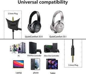 img 3 attached to 🎤 FULAIM Boom Microphone Cable for Bose QC35 & QC35 II Headphones - Volume Control & Mute Switch, PC, Laptop, PS4 PS5 Xbox One Controller