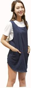 img 3 attached to 🎀 Japanese Style Short Apron with Pockets, X Cross Halter Design - Perfect for DIY Projects, Crafts, Cooking, and Baking