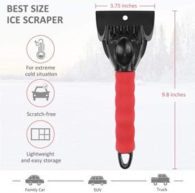 img 1 attached to ❄️ Ice Scraper for Car Windshield (2 Pack) | Plow-like Snow Scraper | Heavy-duty Frost Snow Ice Removal for Windows | Scratch-free | Use in All Winter Conditions | Easy Storage | Works Best on Any Size Vehicle