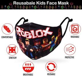 img 2 attached to 👧 CIKIShield 6Pack Kids Face Mask: Reusable & Adjustable Breathable Masks for Boys and Girls