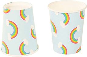 img 1 attached to 🌈 Dinnerware Set for 24 Guests - Rainbow Party Theme (144 Pieces)