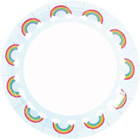 img 2 attached to 🌈 Dinnerware Set for 24 Guests - Rainbow Party Theme (144 Pieces)