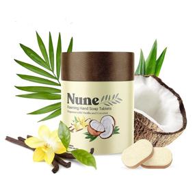 img 4 attached to 🥥 Nune Coconut & Vanilla Foaming Hand Soap Tablets - 6 Pack, 48 fl oz Total - Natural and Moisturizing Soap Refills