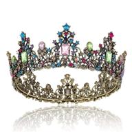 👑 baroque princess crowns: sparkling crystal queen tiaras for women's prom, wedding, or costume party logo