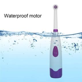 img 1 attached to Чистящая электрическая зубная щетка с защитой от воды и щетинами DuPont