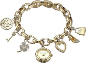 img 3 attached to 🌟 Захватывающий женский наручный часы-браслет Anne Klein с золотистым покрытием и сверкающими кристаллами, модель 10/7604CHRM.