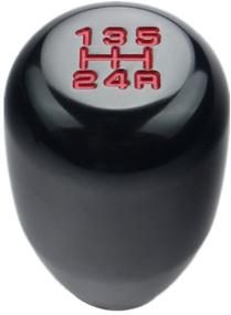 img 4 attached to 🔘 Dewhel Универсальный JDM Ручка переключения передач Honda Acura, 5-скоростной, резьба M10x1.5, черного цвета