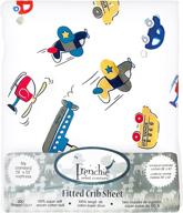 🚢 frenchie mini couture single pack fitted crib sheet for cars, boats, and planes - 100% cotton, 28 x 52 x 8in logo