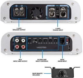 img 2 attached to 🚗 NVX VAD27001 2700W RMS Класс D моноблок автомобильного/морского/мотоспортивного усилителя с сертифицированным морским управлением басом