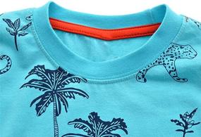 img 1 attached to 👕✨ Premium Quality Little Boys Summer Clothes: GLEAMING GRAIN 100% Cotton T-Shirt and Shorts Set - 2PCS