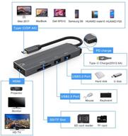 kkf usb-c to hdmi 4k hub with pd adapter, sd/tf card reader & usb ports – for macbook, chromebook, windows, samsung and more logo