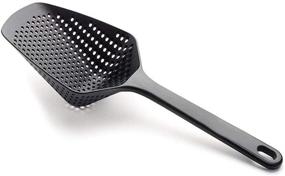 img 4 attached to 🍳 TangoLL Nylon Slotted Spoon Colander Strainer Kitchen Food Drain Shovel - Black