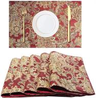 🍽️ easy-clean non-slip resistant placemats: washable placemats for a neat dining experience логотип