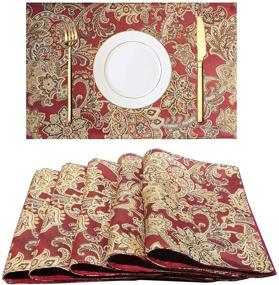 img 4 attached to 🍽️ Easy-Clean Non-Slip Resistant Placemats: Washable Placemats for a Neat Dining Experience