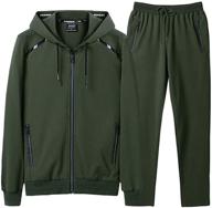 🍏 men's army green modern fantasy tracksuit sweatsuit: active and comfortable clothing logo