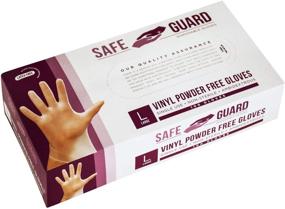 img 2 attached to 🧤 Safeguard Vinyl Powder Free Gloves - Large Size (100 Count): Hassle-free Hand Protection