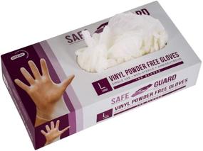 img 1 attached to 🧤 Safeguard Vinyl Powder Free Gloves - Large Size (100 Count): Hassle-free Hand Protection