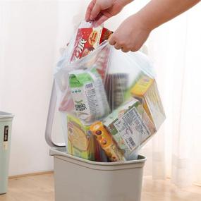 img 1 attached to Small Plastic Rectangular Waste Basket with Handles - 10L / 2.6 Gallon Capacity for Kitchen, Home Office, Living Room, Narrow Spaces - Shatter-Resistant Mint Green Trash Can