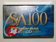 tdk sa100-4: 100-minute high bias iecii/type ii blank audio cassette (4-pack) - superior sound quality and extended recording time logo