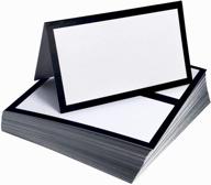 🏷️ versatile tented place cards - 50 pack - perfect for weddings, buffets, banquets, and cocktail parties - made of durable 14pt matte card stock logo