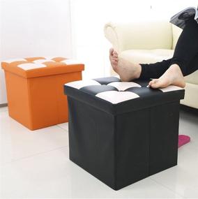 img 1 attached to 🪑 Geartist GOO2: Multifunctional 15'' Storage Ottoman Cube Stool Seat with Memory Foam – Perfect for Kids Toy Box, Office, RV Travel, and Camping