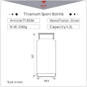 img 2 attached to Keith Titanium Ti3036 Bottle: Leakproof 40.6 fl oz with Quick & Secure Bayonet Cap