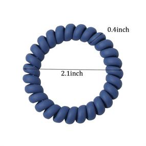 img 3 attached to 🌀 Colorful Spiral Hair Ties: 20 Pcs No Crease Elastic Coil and Matte Phone Cord Accessories for Women and Girls (Color 2)