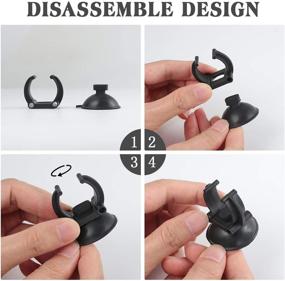 img 3 attached to 🔒 Securely Fasten Your Aquarium Heater with POPETPOP 10Pcs Suction Cups - Black