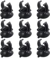 🔒 securely fasten your aquarium heater with popetpop 10pcs suction cups - black logo