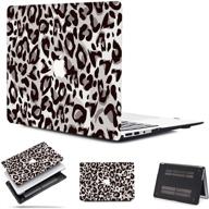 papyhall new 16-inch macbook pro colorful plastic case for macbook pro 16 inch 2020 2019 release retina display with touch bar and touch id model: a2141 leopard gray logo