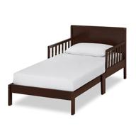 🛏️ dream on me brookside toddler bed in espresso - greenguard gold certified | 53x29x28 inch | pack of 1 logo